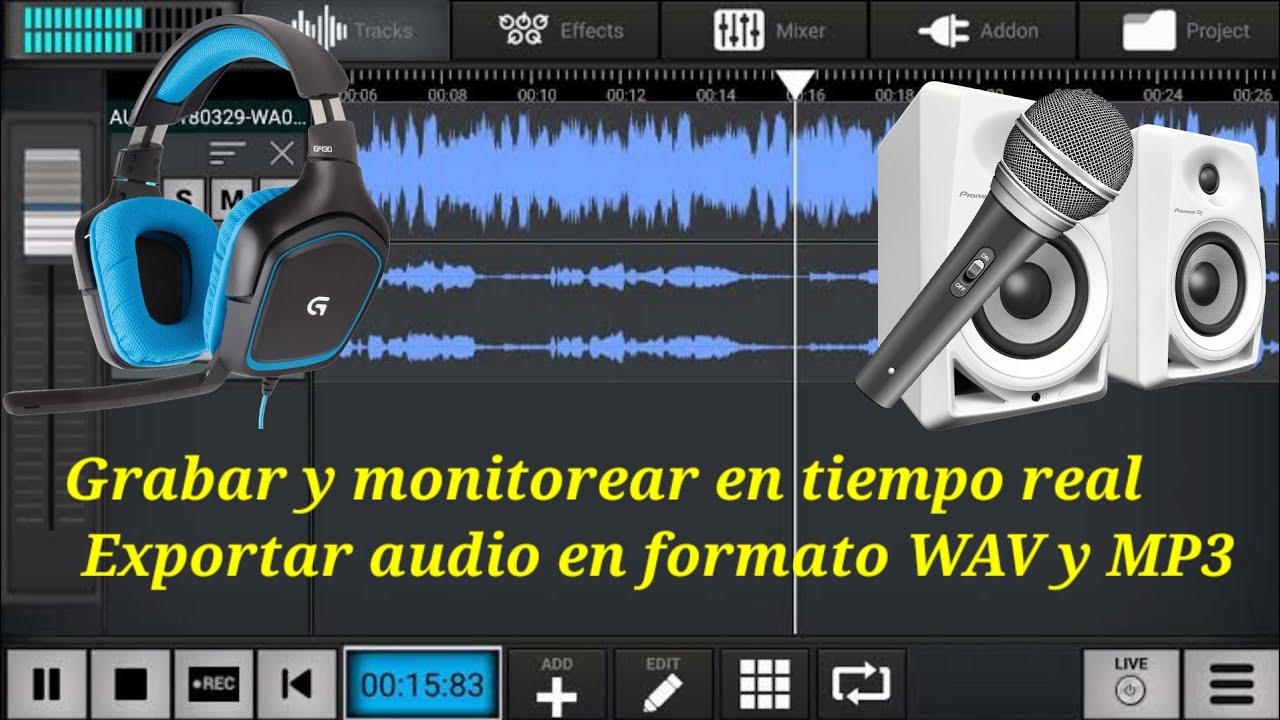 Audio elements apk / monitoreo en tiempo real /conectar microfono externo/grabar y exportar 😎🎸🎤🎛🎹🥁