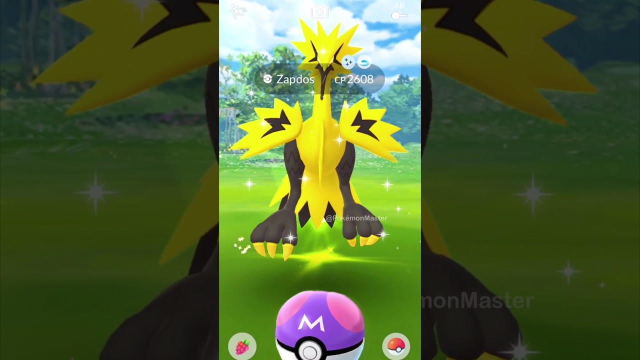 using Master Ball for Shiny Galarian Bird ✨ in Pok&eacute;mon GO (Edit)