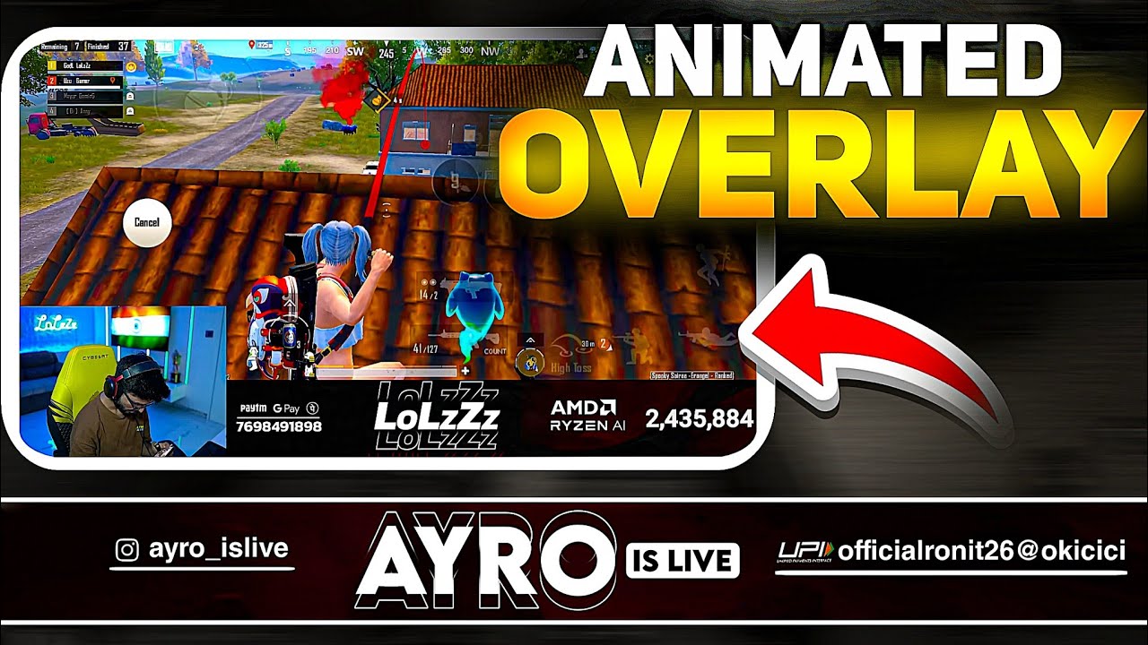 How To Make Animated Overlays Like LolzZz Gaming🔥