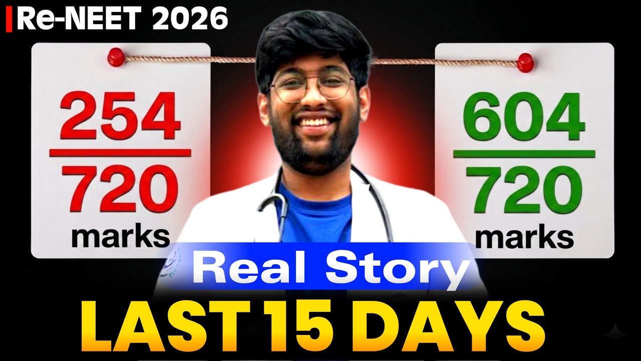 254 to 604 marks🔥| Last 15 days | Re-NEET 2026 | Real story