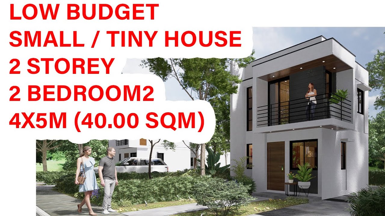 4x5m Small House Low Cost Design Idea Two Story 2 Bedrooms in the Philippines