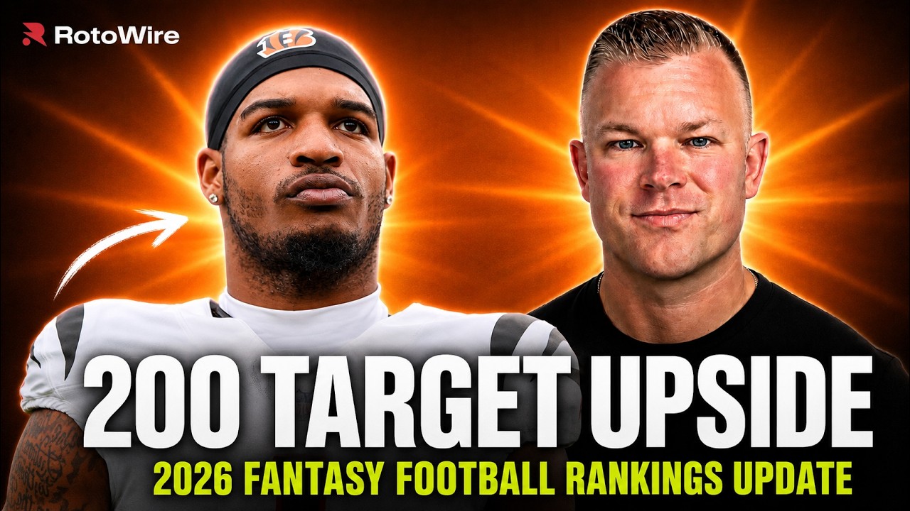 2026 Fantasy Rankings UPDATE: Top 26 Players to Draft (PPR)