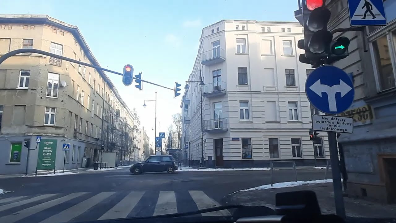 Poland - Driving - A casual ride around Śródmieście (Łódź) (No Music, No Talking), January 2026