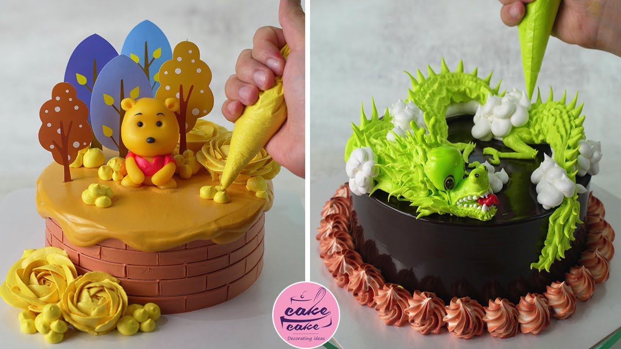 How To Make a Dragon Cake For Birthday and Flower Cake Design | Part 439
