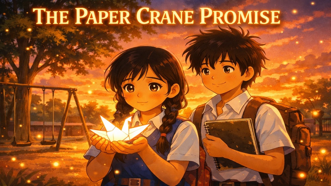 The Paper Crane Promise | A Heartwarming Ghibli-Style School Story