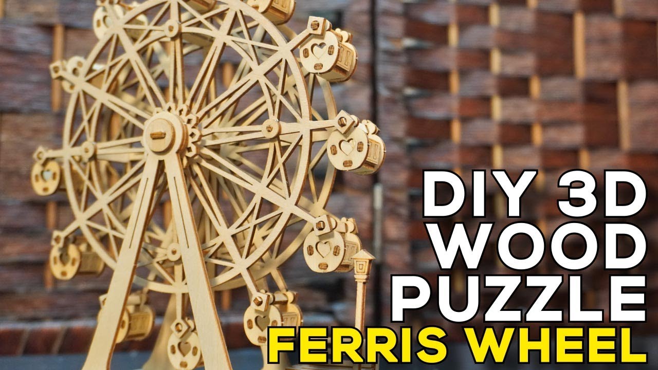 DIY 3D Wooden Ferris Wheel Puzzle (By Robotime RoLife)