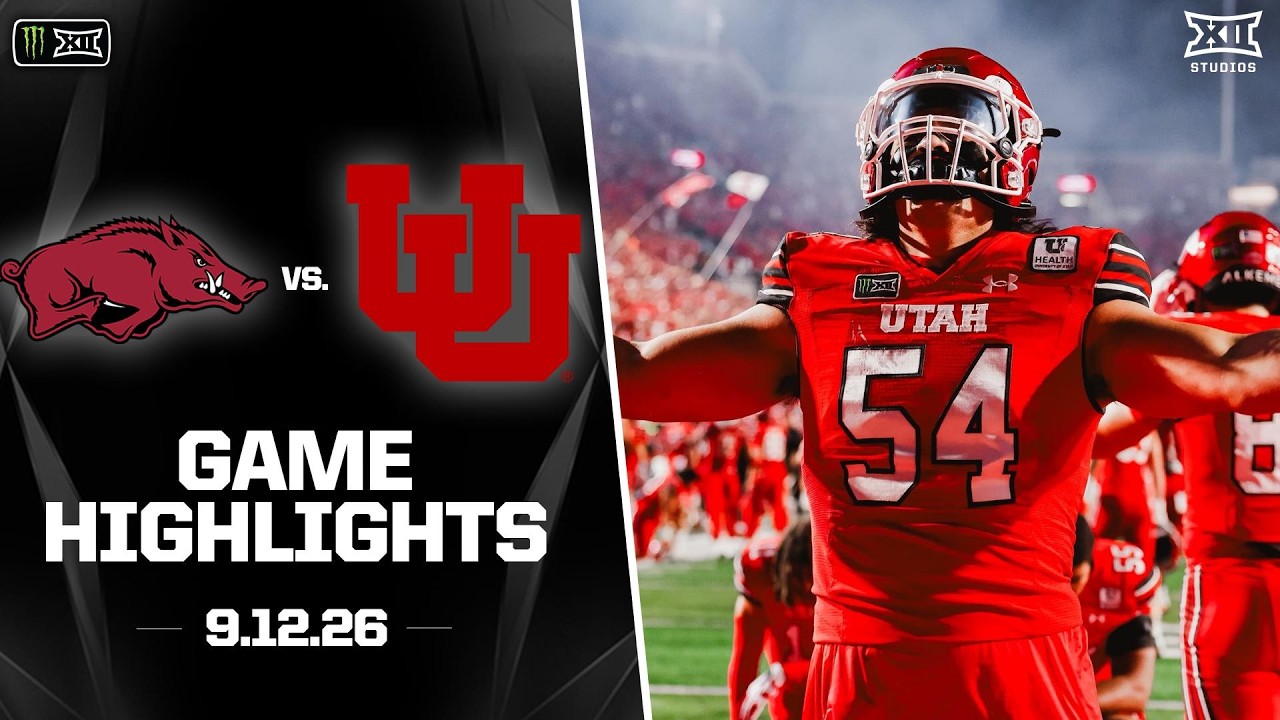 Arkansas vs. #20 Utah Highlights | 2026 Monster Energy Big 12 Football