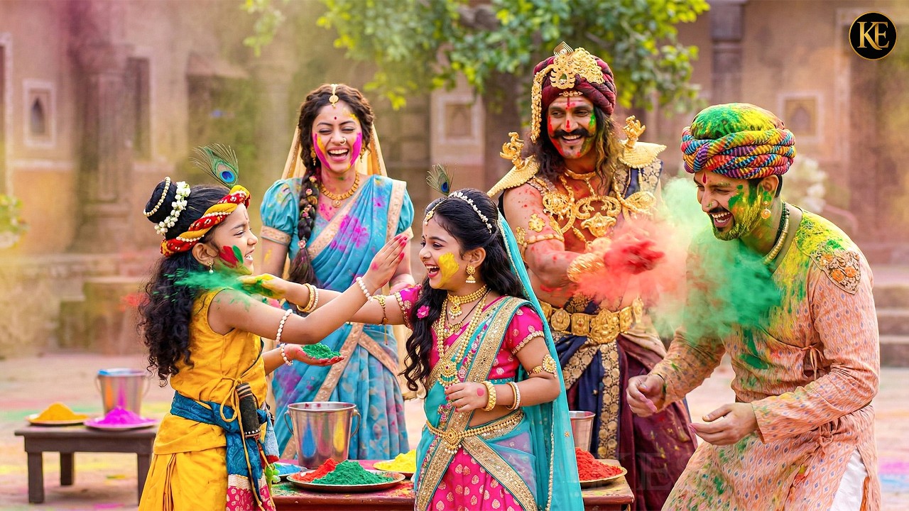 कंस ने खेली बाल कृष्ण और राधा संग होली! || यशोमती मईया के नंदलाला || Shree Krishan leela ||