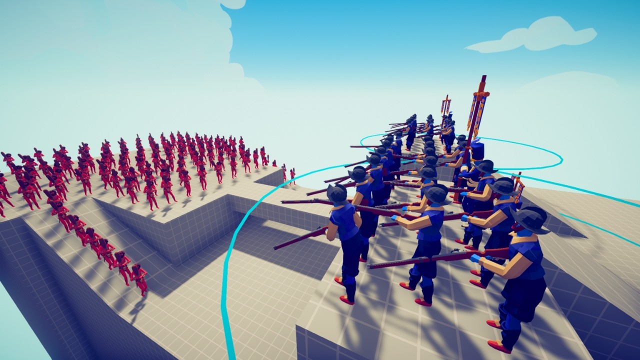 50x MUSKETEER & HALBERD MOAT DEFENSE vs 100x CHEAP MELEE - TABS | Totally Accurate Battle Simulator