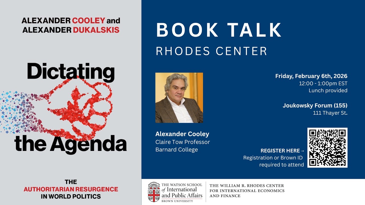 Alexander Cooley &mdash; Dictating the Agenda: The Authoritarian Resurgence in World Politics