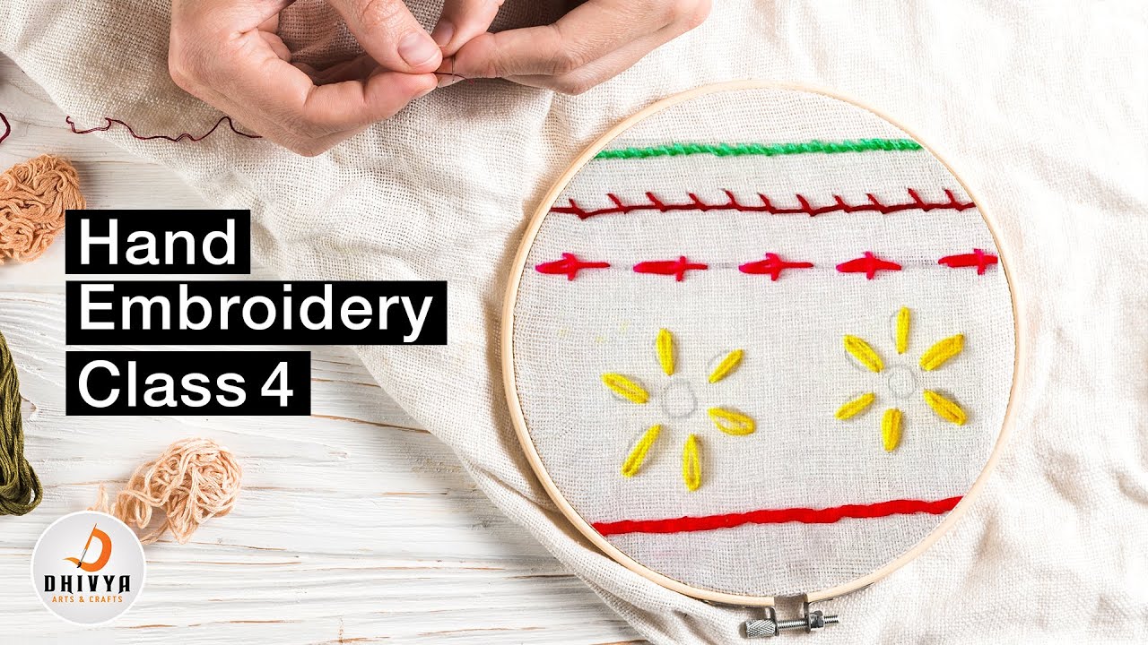 hand embroidery for beginners | class 4 | basic stitches step by step | #134