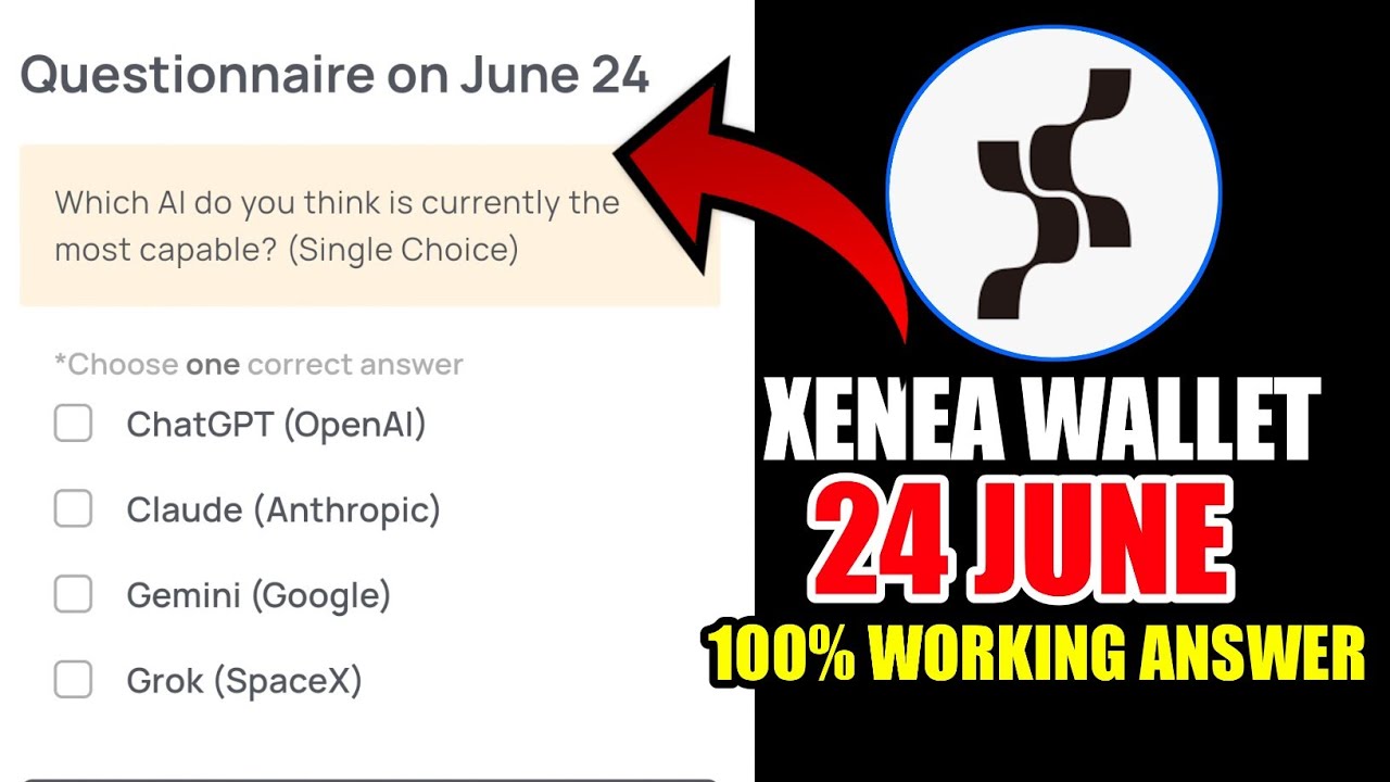 Xenea Wallet Quiz Answer June 24 | Xenea Wallet Quiz June 24 | Xenea Wallet Voucher Code Today