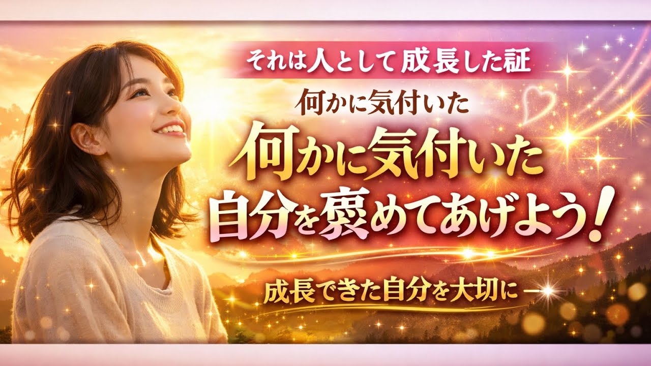 何かに気付いた自分を褒めてあげよう！