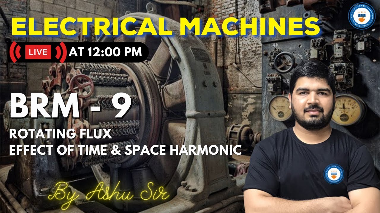 BRM-9 | Rotating Flux Effect of Time & Space Harmonic | Electrical Machines | GATE/ESE 2022