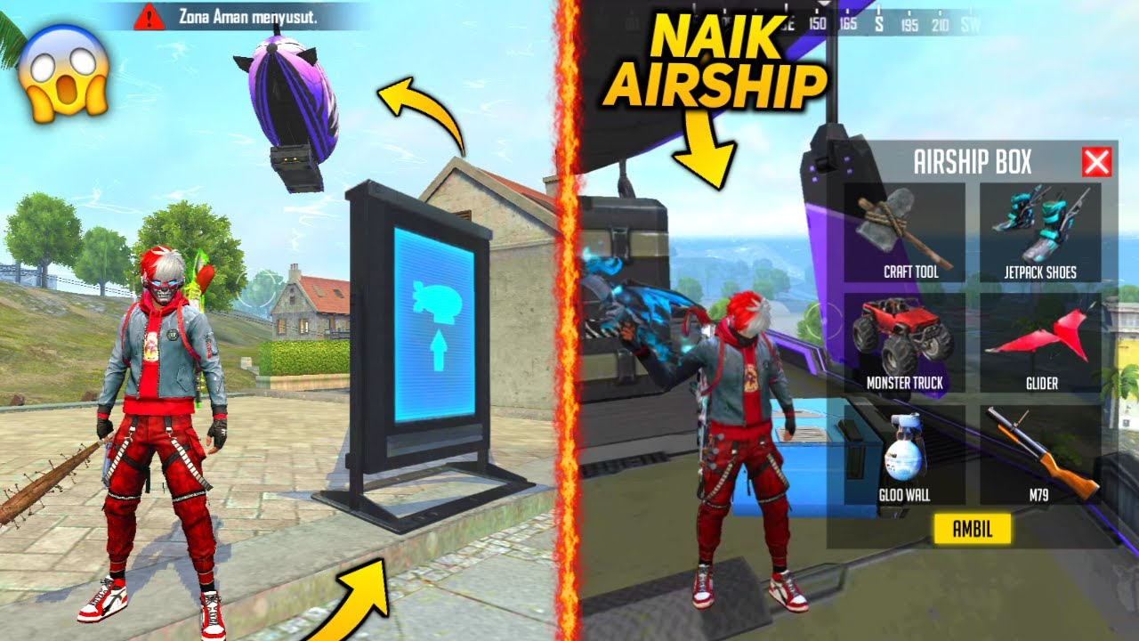 TOP 5 TRIK DAN BUG TERBARU FREE FIRE - Naik Ke Airship