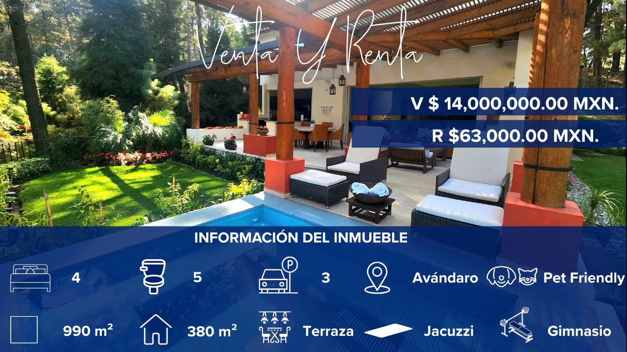 CASA CON VISTA AL BOSQUE EN VENTA/RENTA EN AVÁNDARO, VALLE DE BRAVO | RECORRIDO VIRTUAL