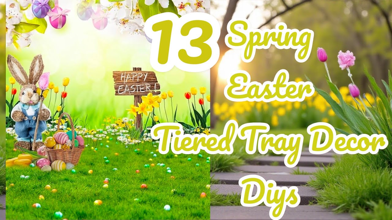 Easy High-end Tiered Tray Diys #highenddiys #springdiys #easterdiys 