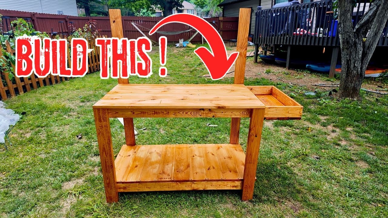 Beautiful ADDITION to the Garden| EASIEST Potting Bench BUILD EVER