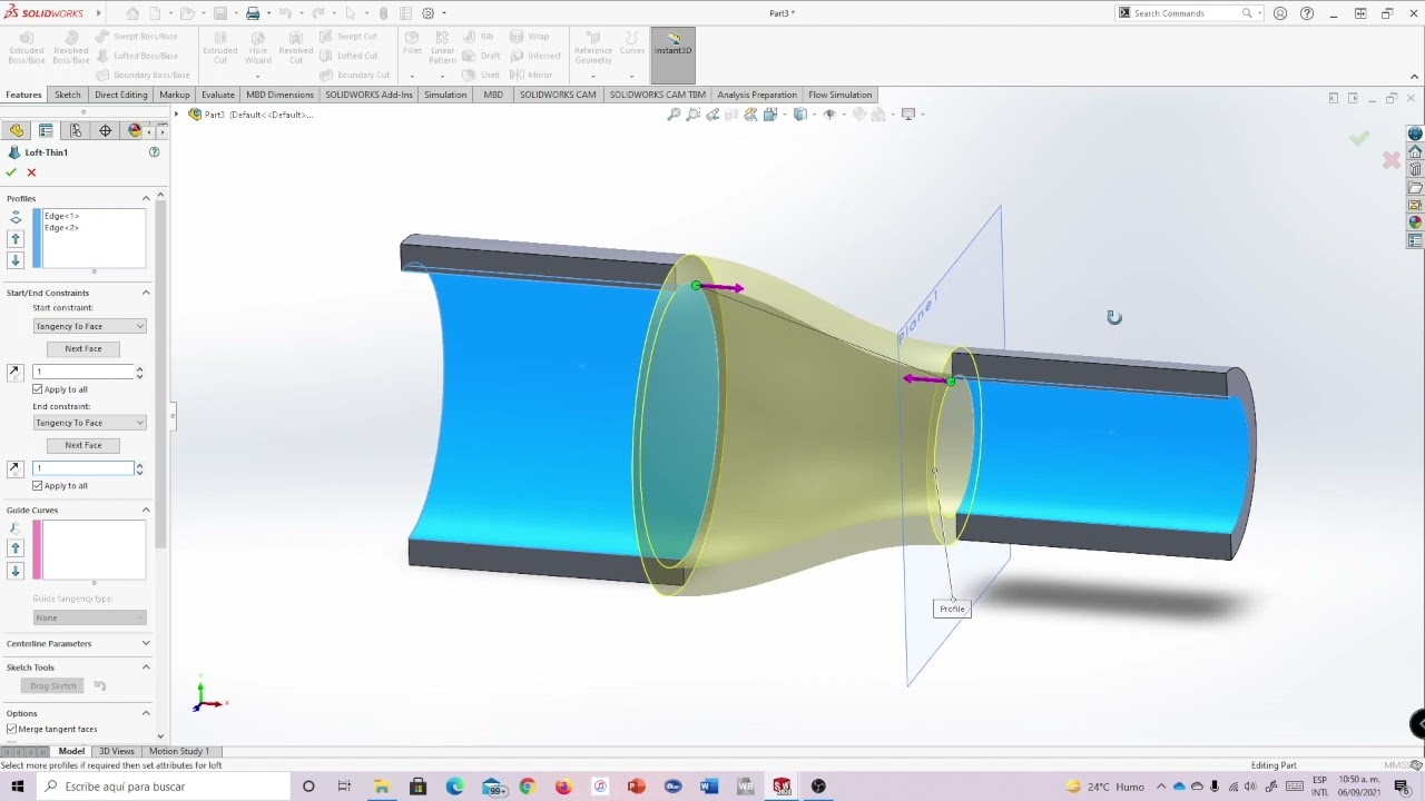 SolidWorks Flow Simulation Tutorial: Nozzle