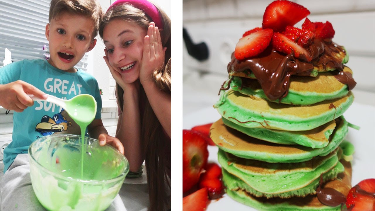 YESSSS AM REUȘIT SĂ FACEM CLĂTITE AMERICANE VERZI🥞🍓
