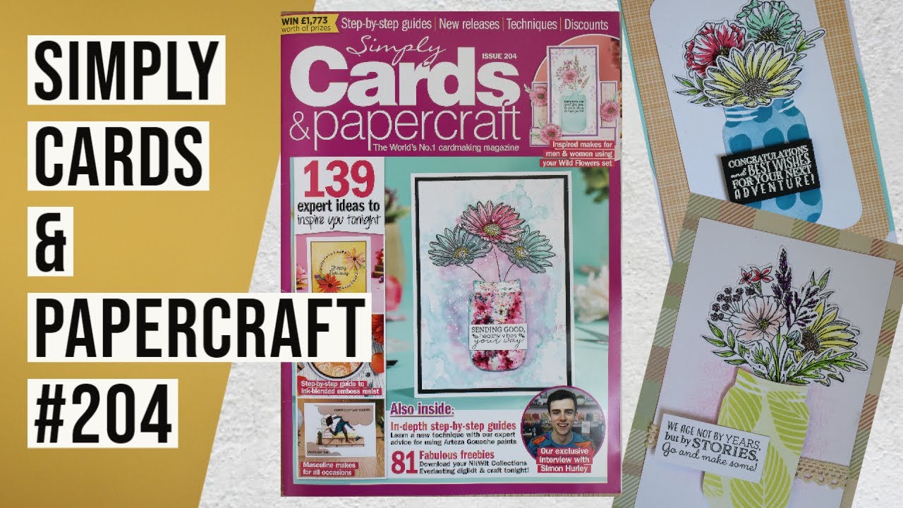 SIMPLY CARDS & PAPERCRAFT ISSUE 204 // Wild Flower Phrases Stamp & Stencil Set