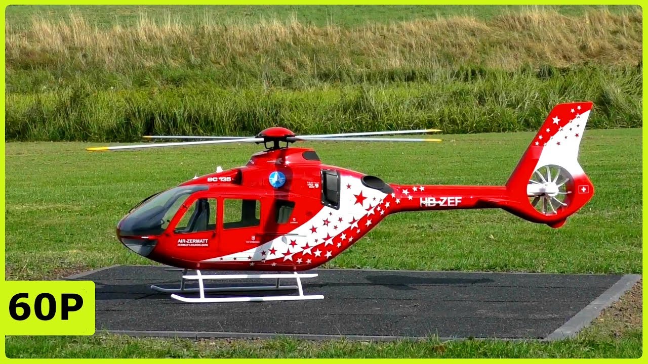 FANTASTIC XL RC SCALEFLYING SUPERSCALE EC135 LECTRICAL FLIGHT DEMONSTRATION