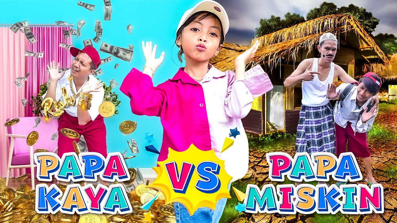 LEIKA CHALLENGE PAPA KAYA VS PAPA MISKIN 😱 DRAMA PARODI LEIKA VS TOMPEL JADI AYAH