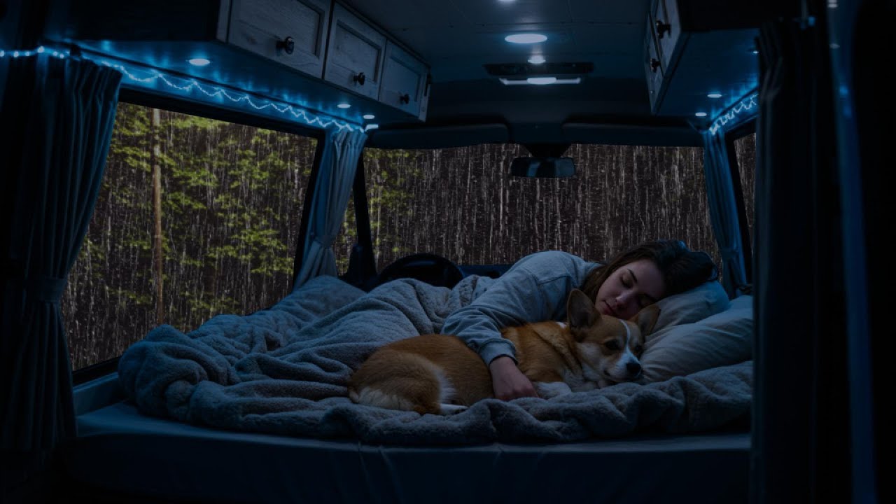Relaxing Rain & Thunder on Cozy Car 🌧️ Deep Sleep ASMR for Insomnia Relief, Fast Sleep & Calm Night