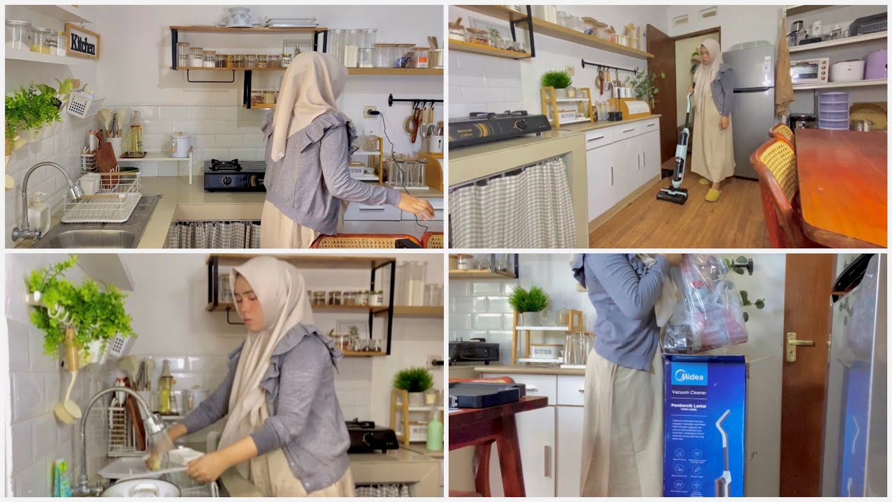 CLEANING MOTIVATIN, UNBOXING & SHOPEE HAUL PERALATAN RUMAH TANGGA ‼️ VACUM CLEANER MIDEA MWD - X6 ‼️