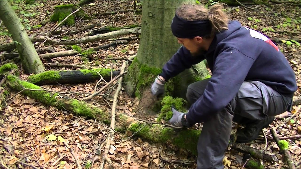 Bushcraft-Basics - Folge3 -  Debris Hut  -Basis Unterkunft-