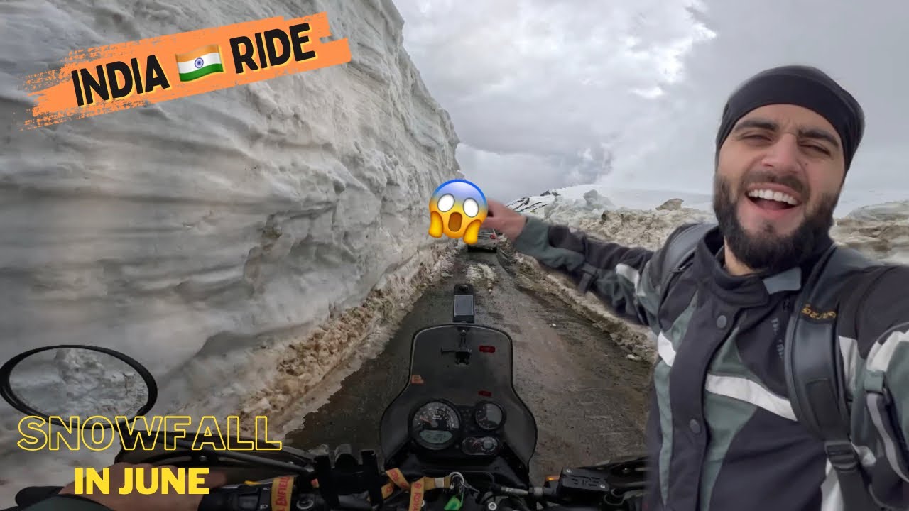 Snowfall In June 😍 Sinthantop Kishtwar Kashmir || India Ride Ep 1 || The Umar