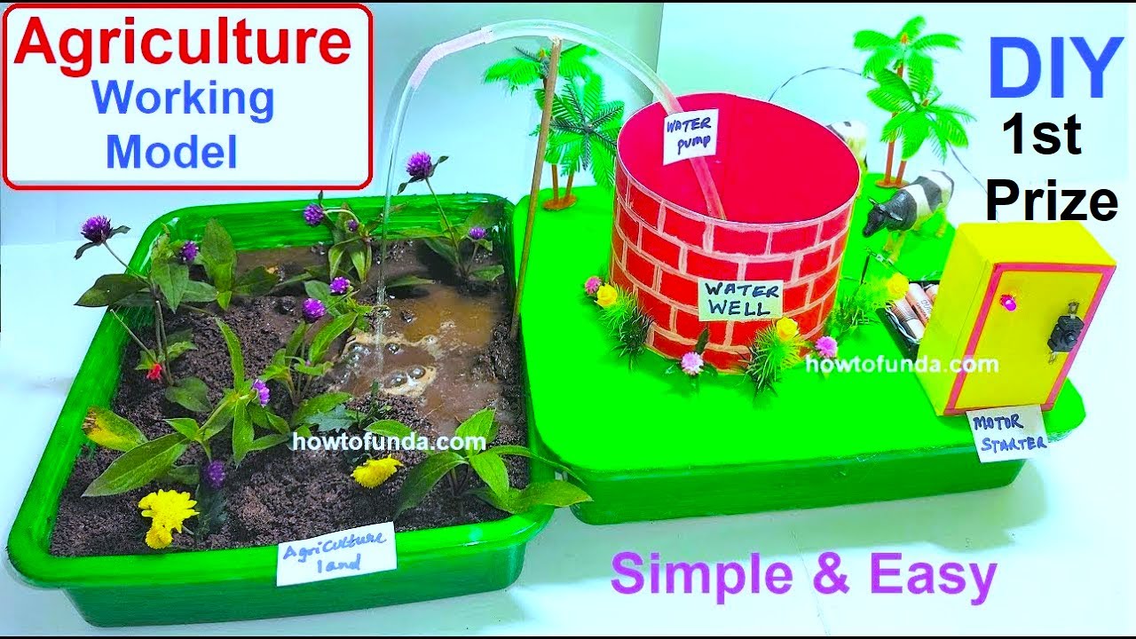 how to make agriculture farming working model inspire science project  diy - howtofunda @craftpiller