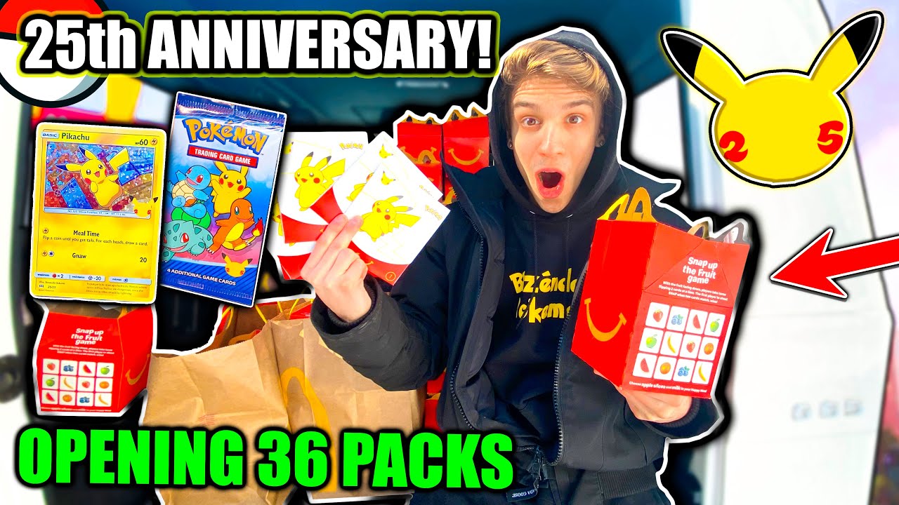 *I BOUGHT NEW POKEMON CARDS AT MCDONALDS!* 25th Anniversary Booster Packs! 2021