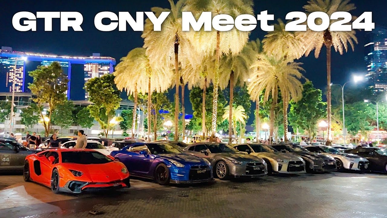 50+ Nissan GTRs, Lamborghinis, and a Honda NSX Meet Up for Chinese New Year 2024 in Singapore!