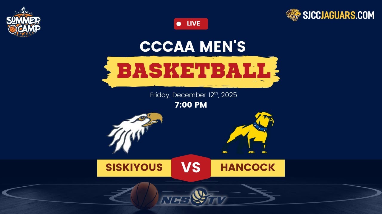 Siskiyous vs Allan Hancock College Men's Basketball LIVE 12/12/25 - Coach Carr Classic