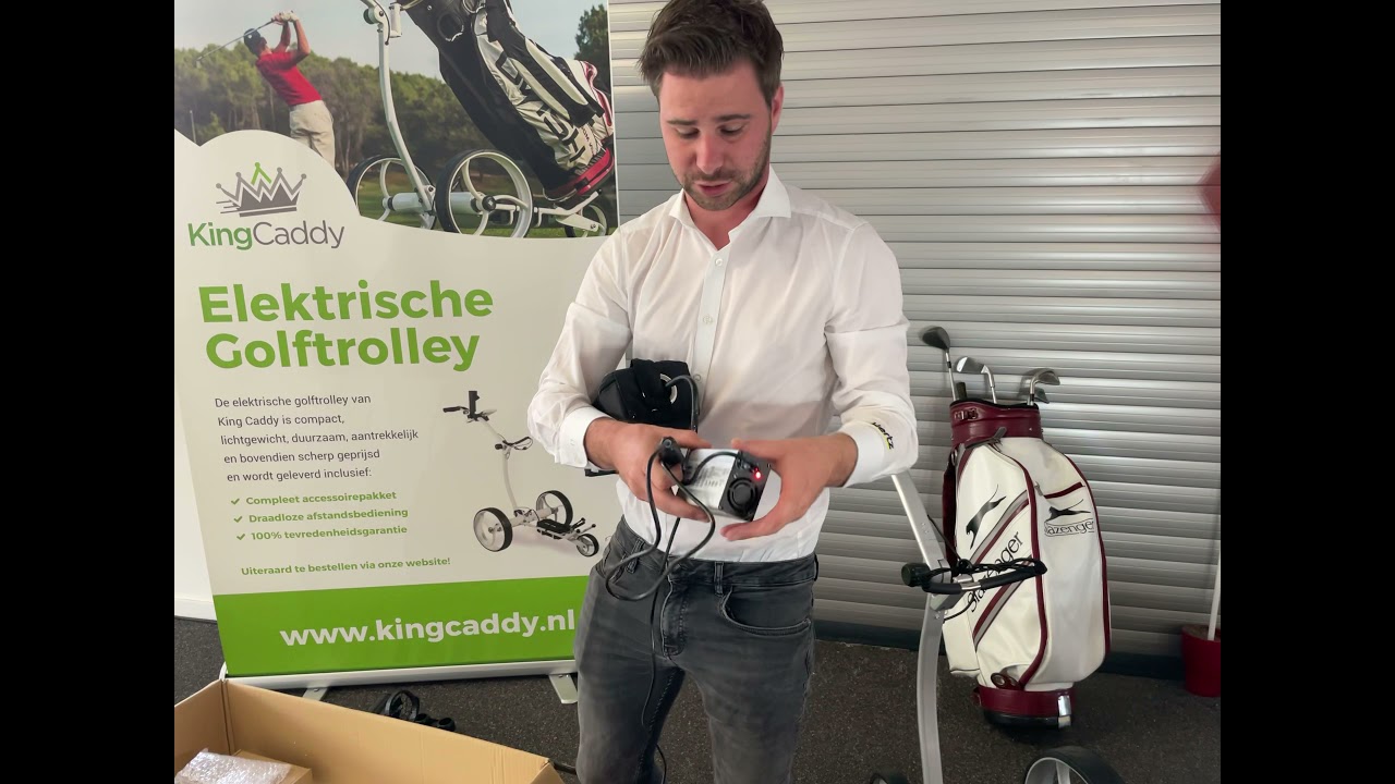 King Caddy golftrolley gekocht. En nu