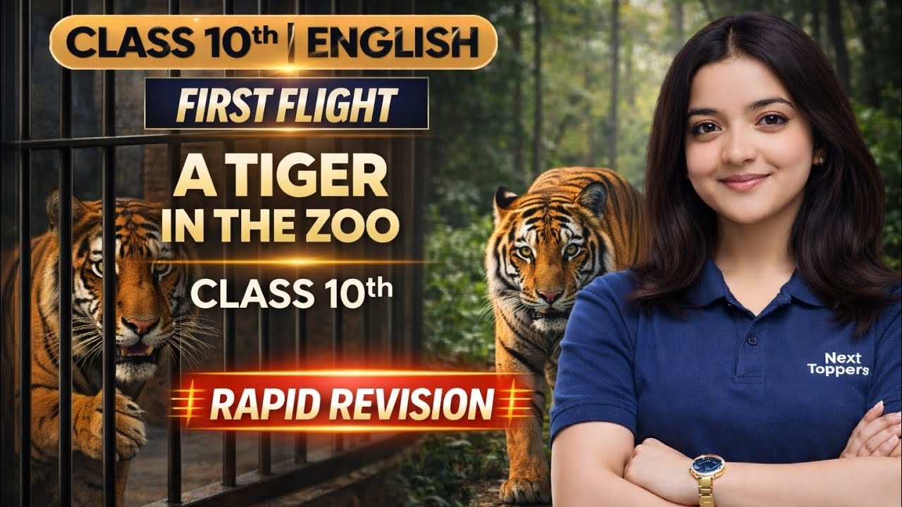 Class 10 English A Tiger In The Zoo - Rapid revision (2025-26)| complete CBSE Course | Belongs to Nt