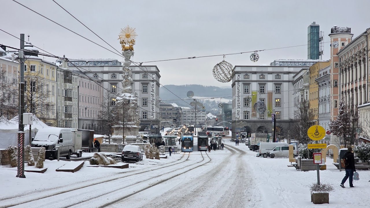Linz bei -12°C im Schnee