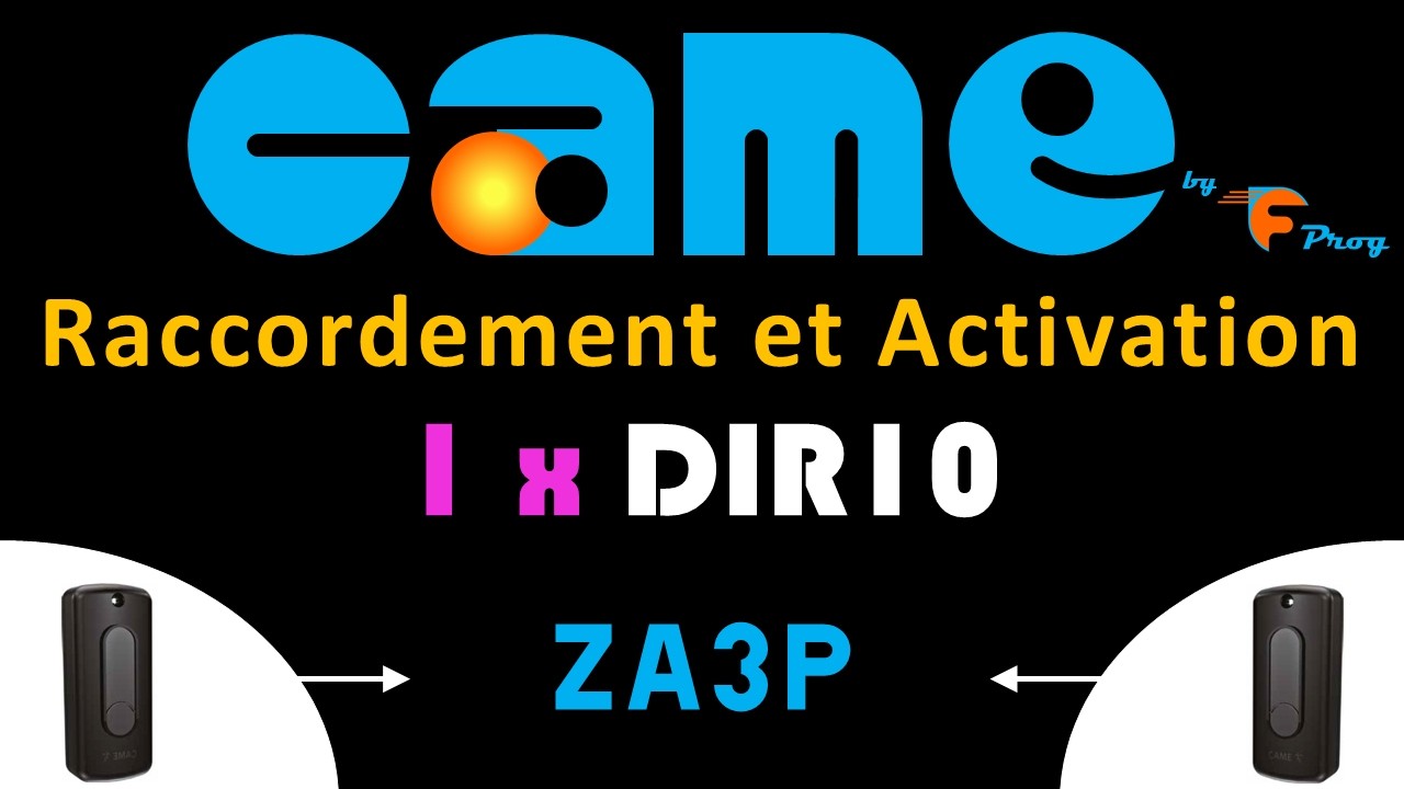 1 paire de DIR10 sur ZA3P CAME