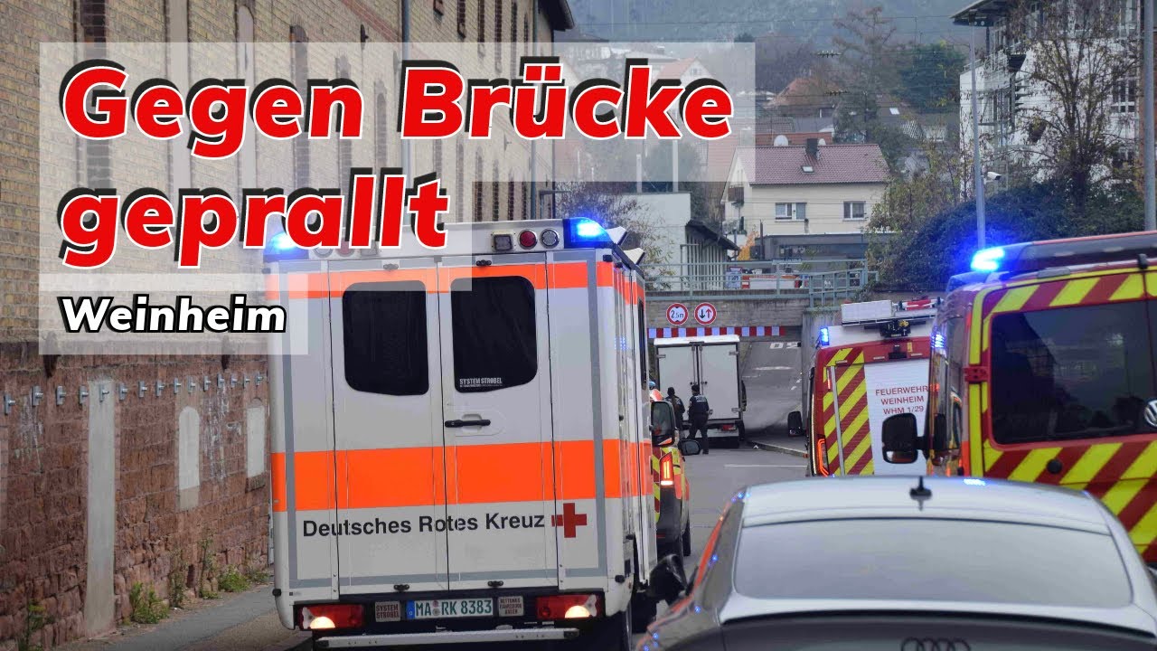 Wie oft noch? Klein-Lkw kracht in Weinheim gegen Unterf&uuml;hrung im Suezkanalweg