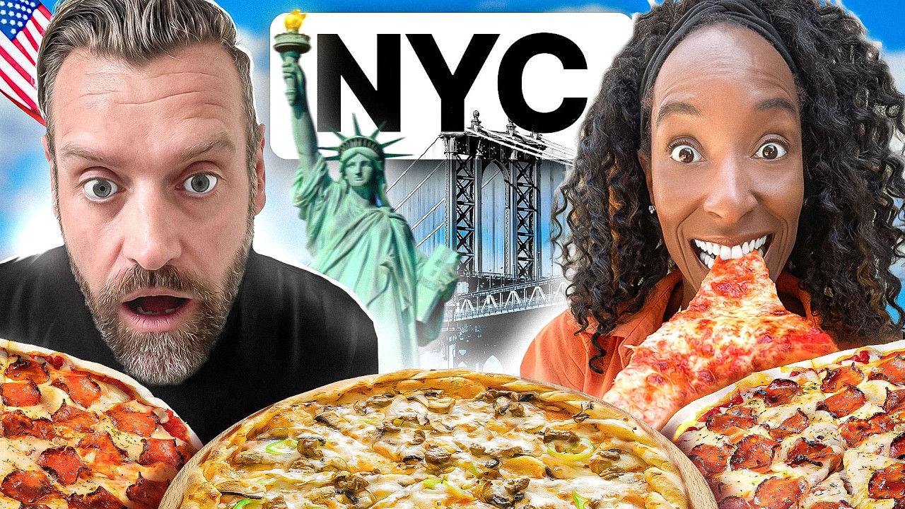 Brits try New York Pizza For The First Time!! In NYC USA Episode 3