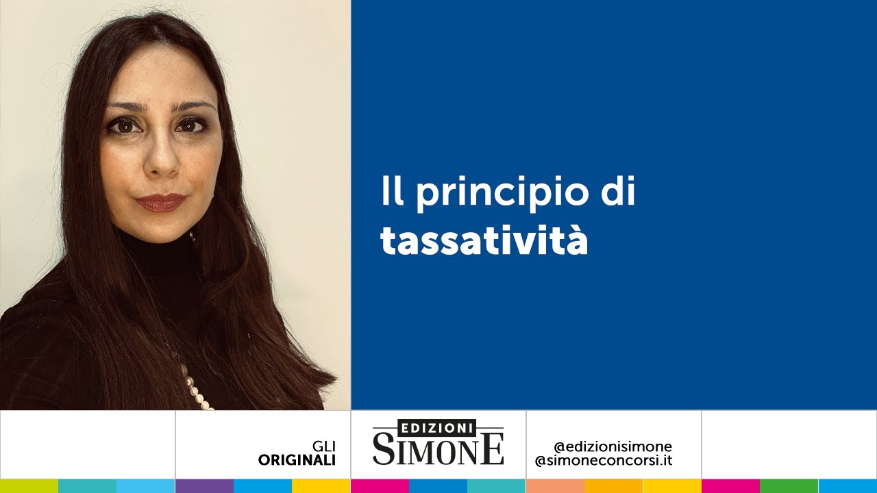 Il principio di tassatività