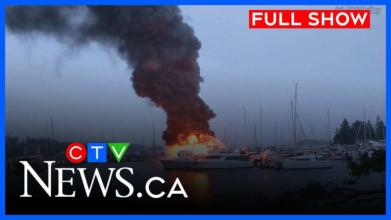 Luxury yachts burn on Canada's west coast | CTV News Vancouver Island | Feb . 2 . 2026