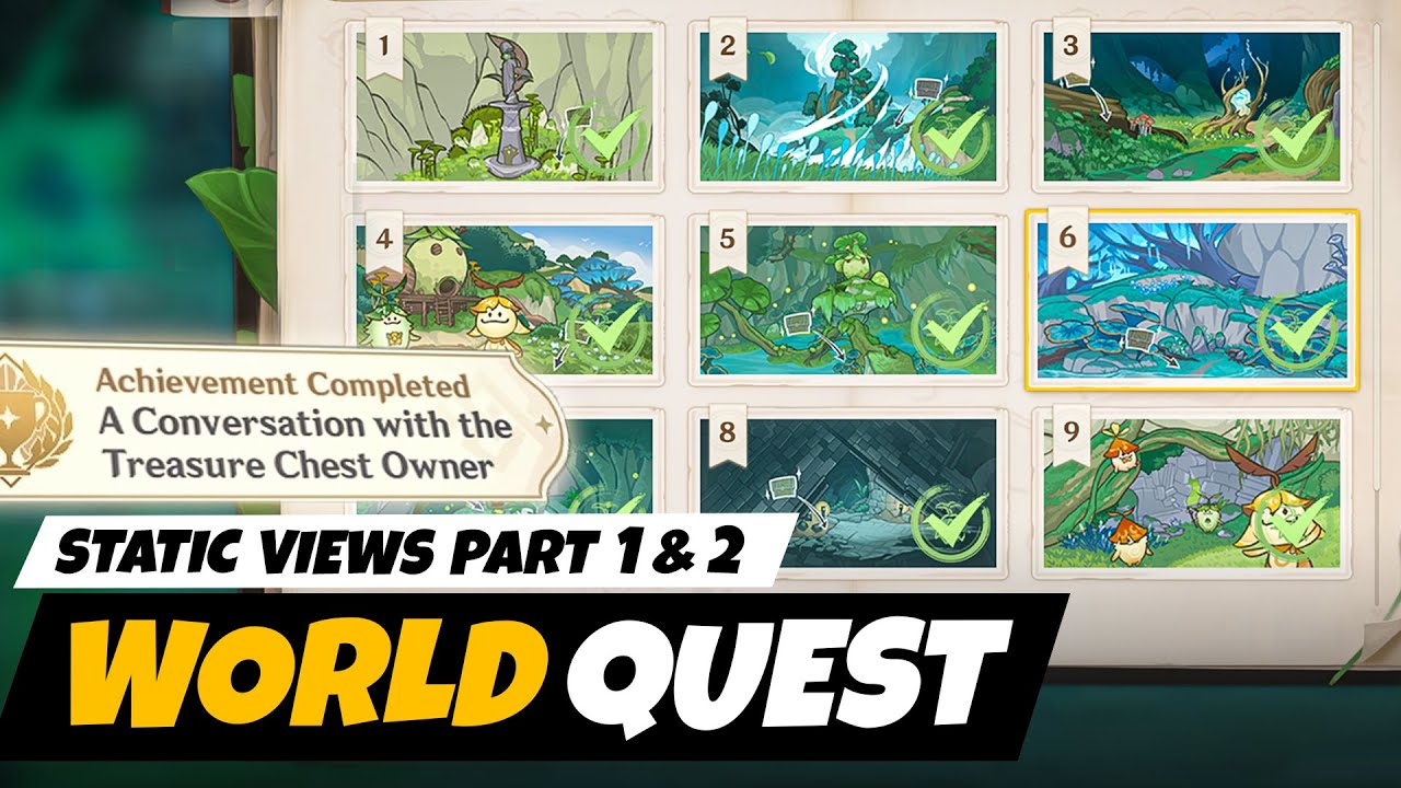ALL Static View Locations ~ Misterious Clipboard Guide | Sumeru World Quest Genshin Impact