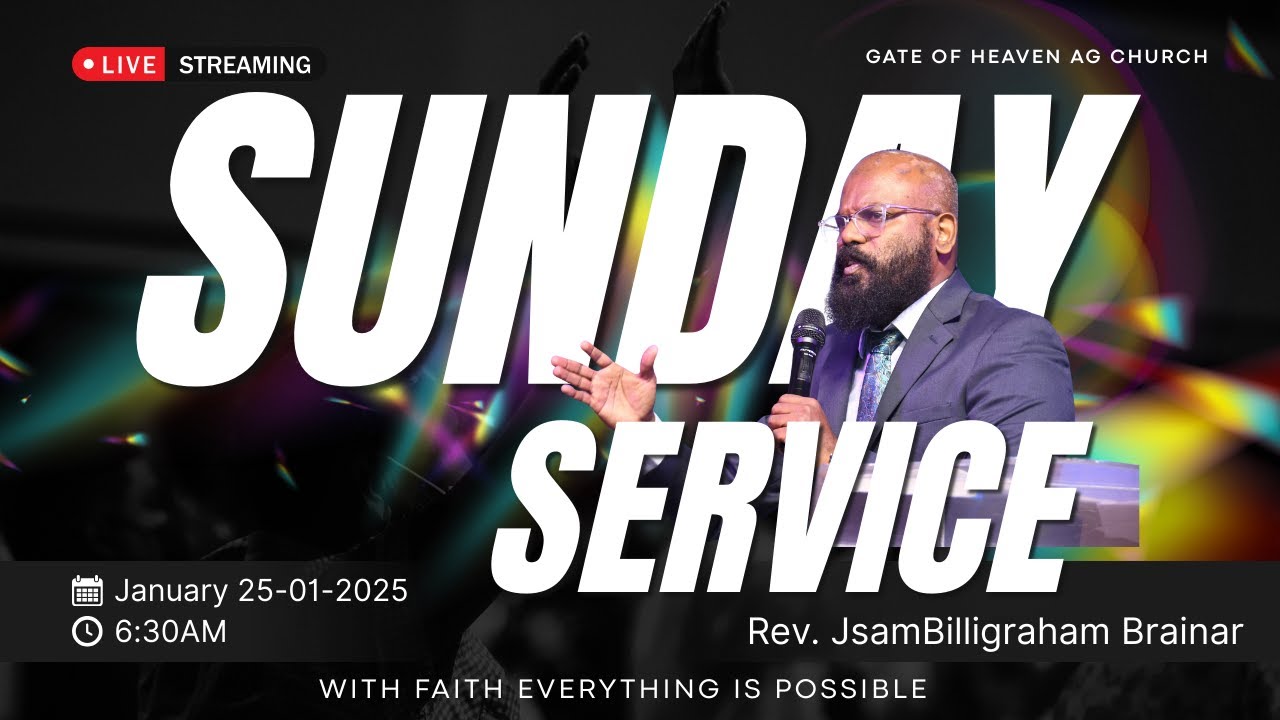 25.01.2026  I தேவ செய்தி | Rev. JSB. Brainard  | Sunday Service I Gate of Heaven AG Church, Usilai
