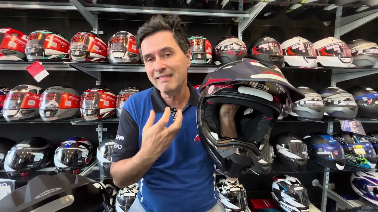 Capacete com pala pra andar de Bigtrail.​⁠@Webriders
