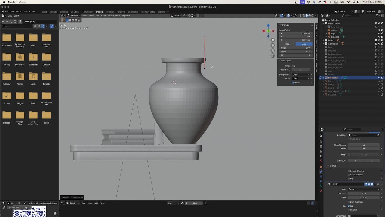 'Shelf' Blender Beginner's Course Tutorial 4: Making A Vase