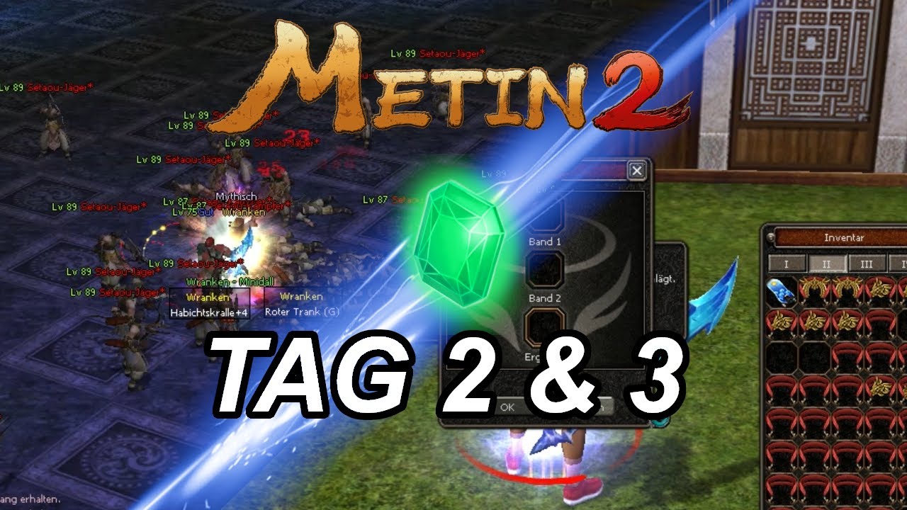 Metin2 Emerald Grotten 2 Eq fertig✅ Schulterband uppen Lv 90 Tag 2&3 #02