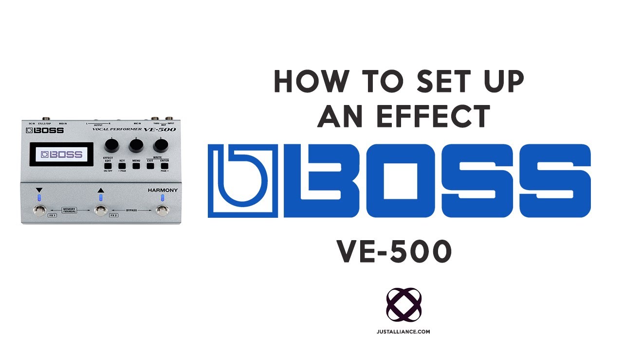 BOSS VE-500 (How To Set An Effect Tutorial w/ Just Alliance)