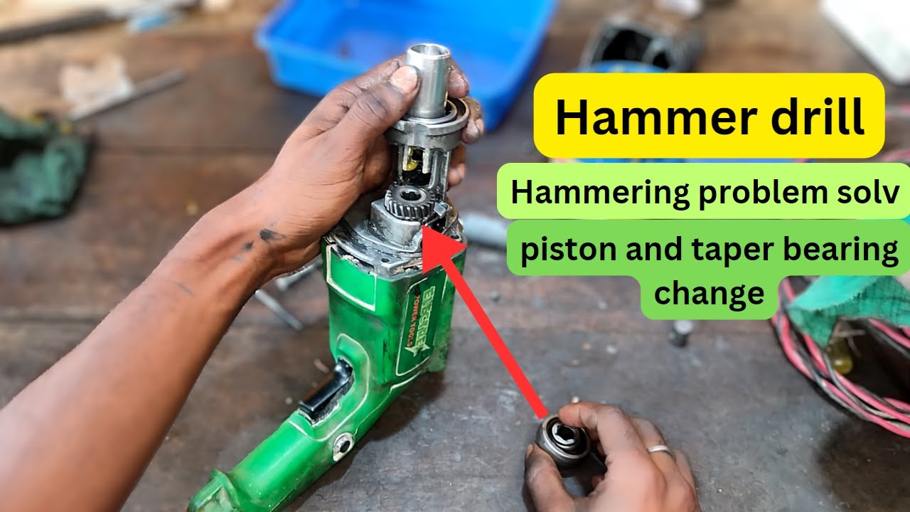 How to repair 2 20mm hammer drill // fitting #piston #taper bearing #striker  // how to repair drill